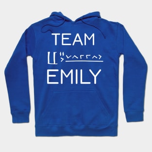 Team Emily White Hoodie